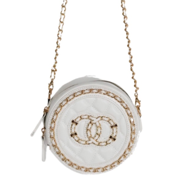 79 - CIRCLE SHAPED CROSSBODY BAG - WHITE - Picture 4 of 5